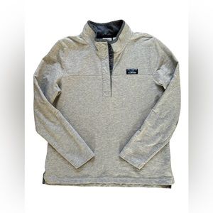 LLBean Sweater Pullover Gray Vintage Logo Size Large